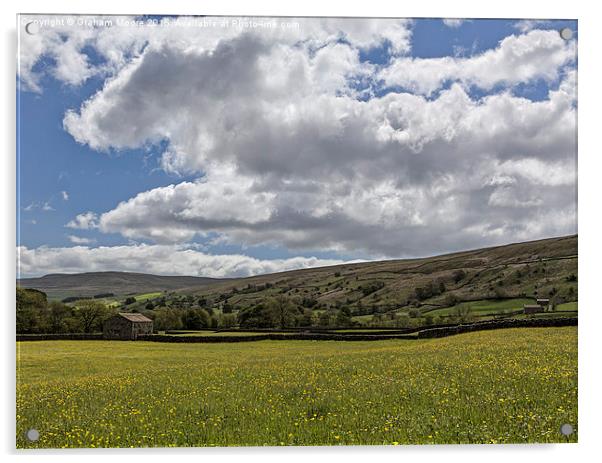 Muker meadows big sky Acrylic by Graham Moore