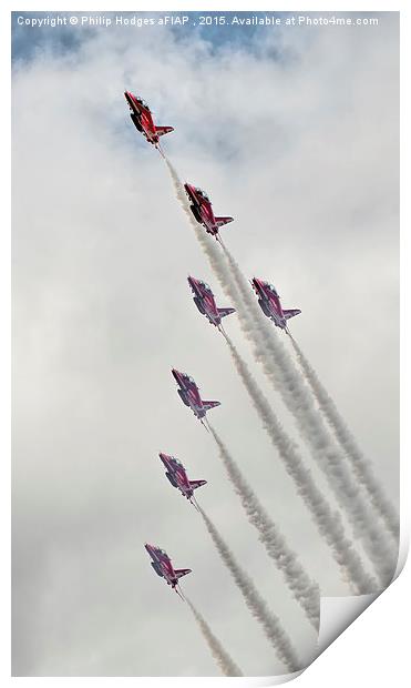  Red Arrows at Yeovilton (6)  Print by Philip Hodges aFIAP ,