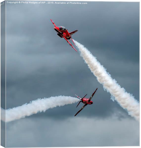  Red Arrows at Yeovilton (7)  Canvas Print by Philip Hodges aFIAP ,