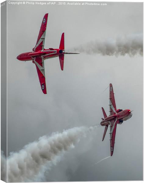   Red Arrows at Yeovilton (8) Canvas Print by Philip Hodges aFIAP ,