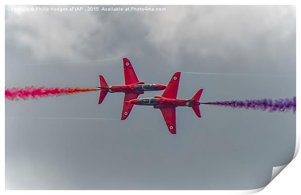 Red Arrows singletons crossover  Print by Philip Hodges aFIAP ,
