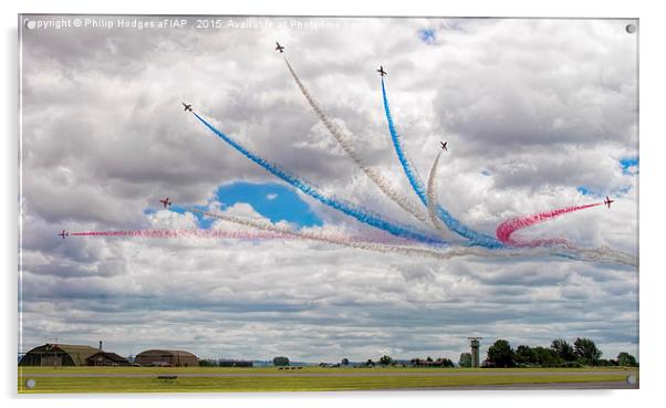 Red Arrows (9) The Big Picture  Acrylic by Philip Hodges aFIAP ,