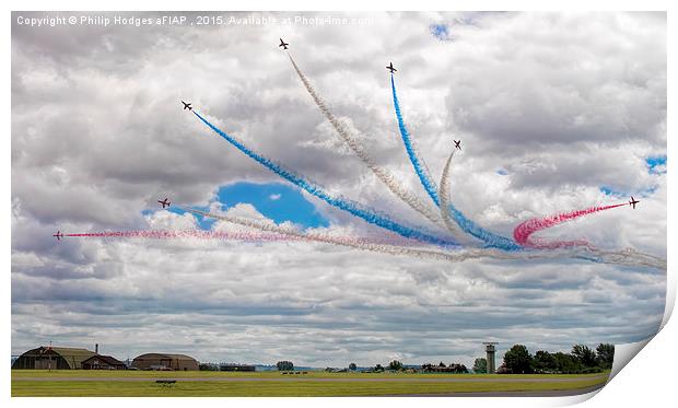 Red Arrows (9) The Big Picture  Print by Philip Hodges aFIAP ,