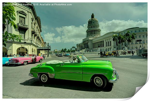  Capitol Convertable  Print by Rob Hawkins