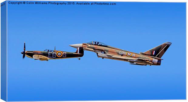   Spitfire and Typhoon Battle of Britain RIAT 3 Canvas Print by Colin Williams Photography
