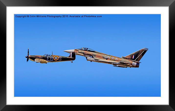   Spitfire and Typhoon Battle of Britain RIAT 3 Framed Mounted Print by Colin Williams Photography