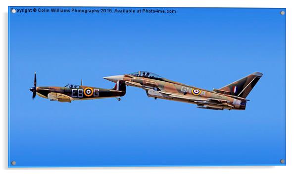   Spitfire and Typhoon Battle of Britain RIAT 3 Acrylic by Colin Williams Photography