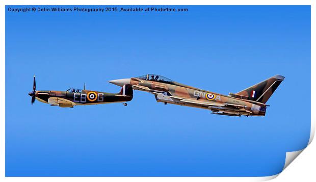   Spitfire and Typhoon Battle of Britain RIAT 3 Print by Colin Williams Photography
