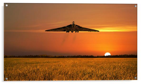 Vulcan Farewell Fly Past (Landscape) Acrylic by J Biggadike