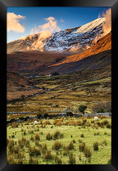 Sunset in the Black Valley  Framed Print by Graham Daly