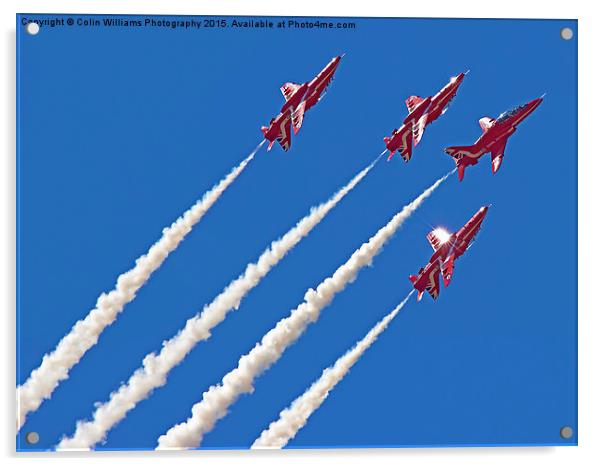  The Red Arrows RIAT 2015 8 Acrylic by Colin Williams Photography