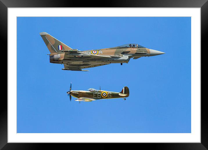 Battle of Britain Synchro Pair RIAT 2015 Framed Mounted Print by Oxon Images