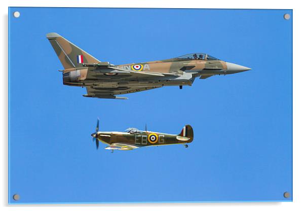 Battle of Britain Synchro Pair RIAT 2015 Acrylic by Oxon Images