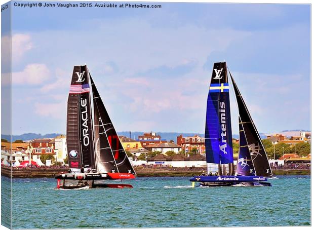  AC-45 America's Cup Portsmouth 2015 Canvas Print by John Vaughan