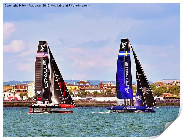  AC-45 America's Cup Portsmouth 2015 Print by John Vaughan