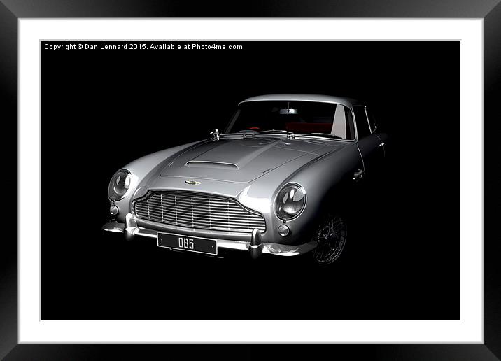 Aston Martin DB5  Framed Mounted Print by Dan Lennard