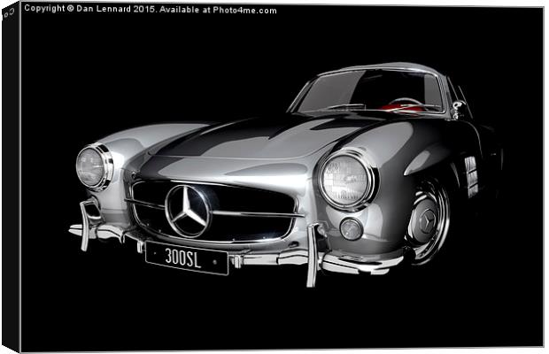  Mercedes-Benz 300SL Canvas Print by Dan Lennard