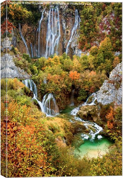 Waterfalls in Plitvice Lakes National Park Canvas Print by Artur Bogacki
