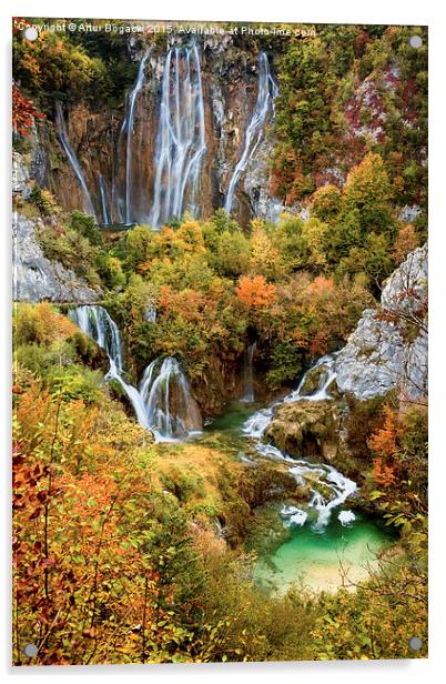Waterfalls in Plitvice Lakes National Park Acrylic by Artur Bogacki