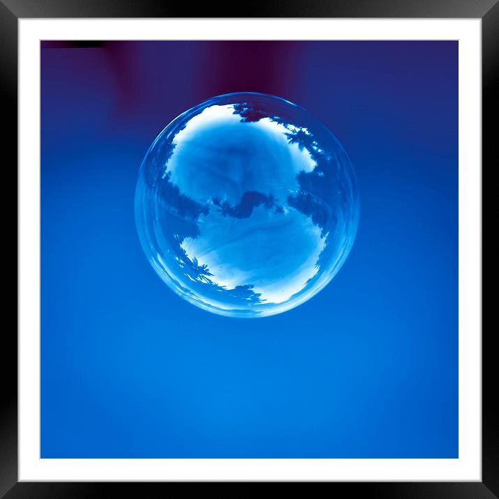 Soap bubble Framed Mounted Print by Hassan Najmy