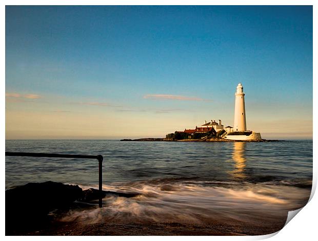  St Marys Lighthouse Print by Alexander Perry