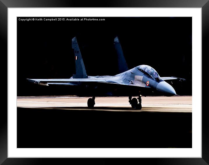  Indian Air Force SU30 MKI SB065 Framed Mounted Print by Keith Campbell