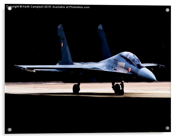  Indian Air Force SU30 MKI SB065 Acrylic by Keith Campbell