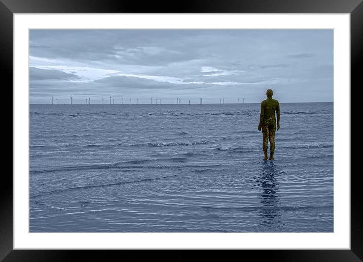 Antony Gormley Statues Crosby Framed Mounted Print by David French