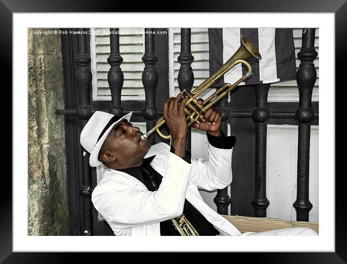  Mr Trumpet  Framed Mounted Print by Rob Hawkins