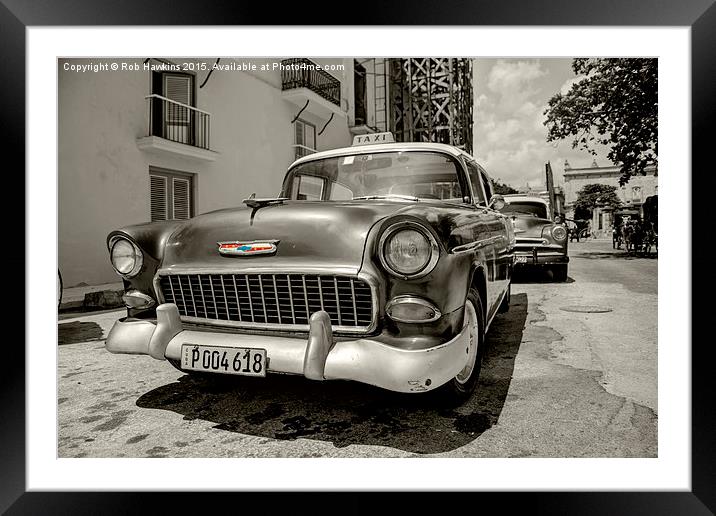  Chevy Taxi  Framed Mounted Print by Rob Hawkins