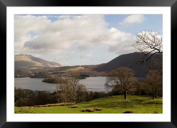  Bassenthwaite Lake Framed Mounted Print by Claire Castelli