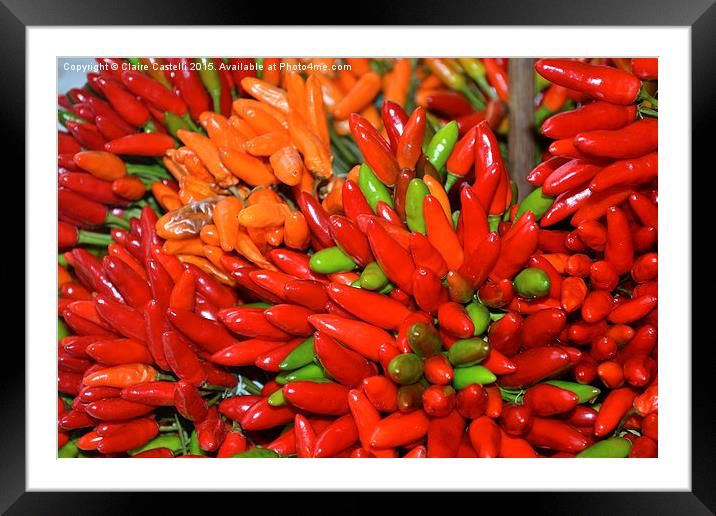  Red Hot Chilli Peppers! Framed Mounted Print by Claire Castelli