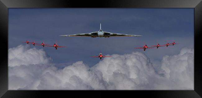 Vulcan and Red Arrows montage Framed Print by Oxon Images
