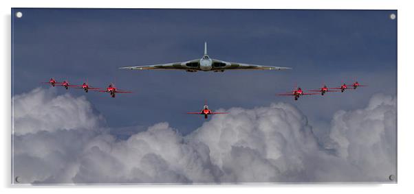 Vulcan and Red Arrows montage Acrylic by Oxon Images