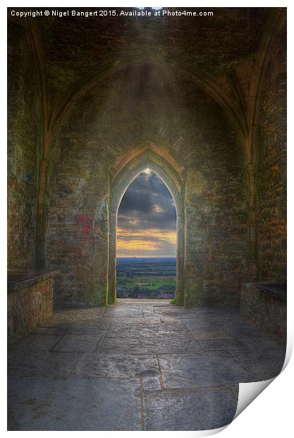   Sunset at St Michael’s Tower Print by Nigel Bangert