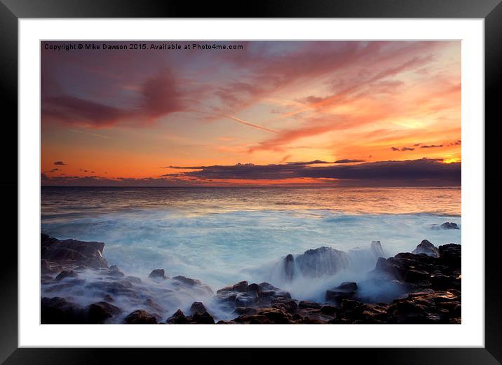 Red Sky over Paradise Framed Mounted Print by Mike Dawson