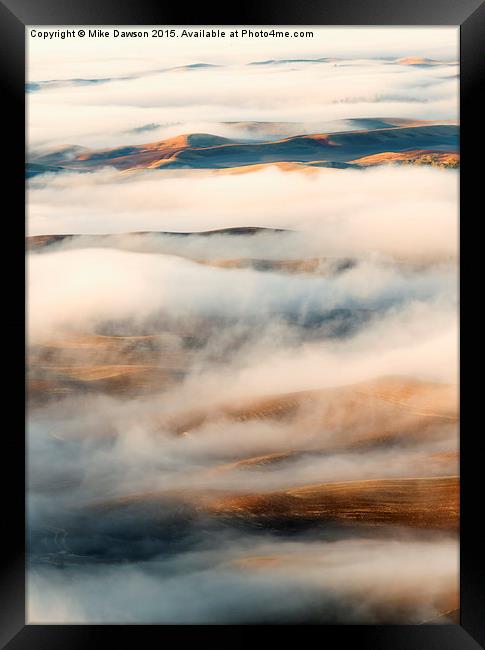 Palouse Fog Clears Framed Print by Mike Dawson