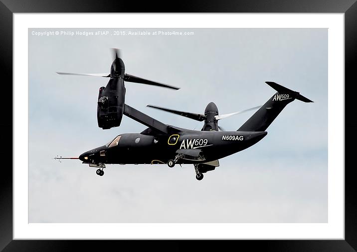  Agusta Westland AW 609 TiltRotor (2)  Framed Mounted Print by Philip Hodges aFIAP ,