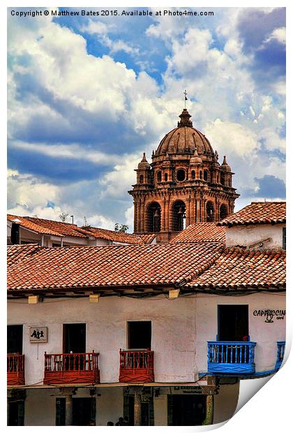 Cuzco Cathedral Print by Matthew Bates