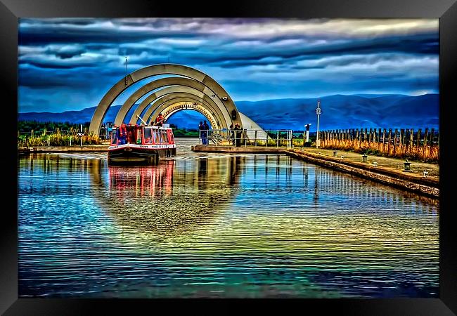 Falkirk Wheel Canal  Framed Print by Valerie Paterson