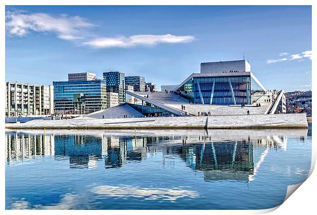 Oslo Opera House Print by Valerie Paterson