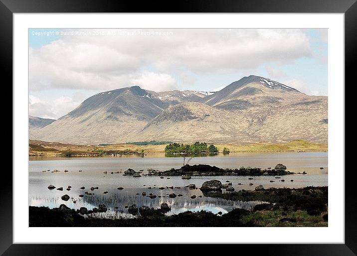 Lochan na h-Achlaise and the Black Mount Framed Mounted Print by Photogold Prints