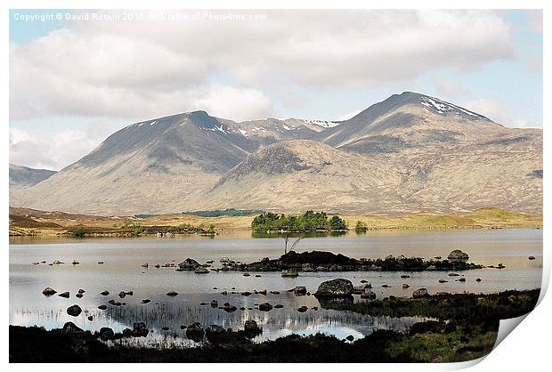 Lochan na h-Achlaise and the Black Mount Print by Photogold Prints