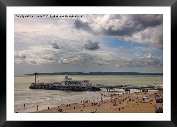 Bournemouth beach. Framed Mounted Print by paul cobb