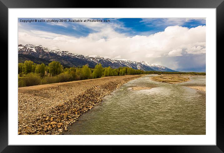  Snake River, Jackson Hole, Wyoming, USA Framed Mounted Print by colin chalkley