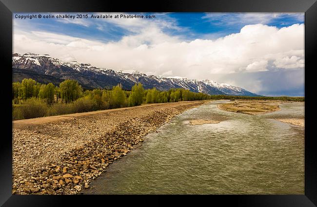  Snake River, Jackson Hole, Wyoming, USA Framed Print by colin chalkley