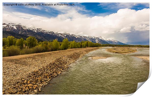 Snake River, Jackson Hole, Wyoming, USA Print by colin chalkley