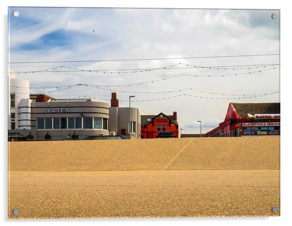Blackpool Promenade Acrylic by Victor Burnside