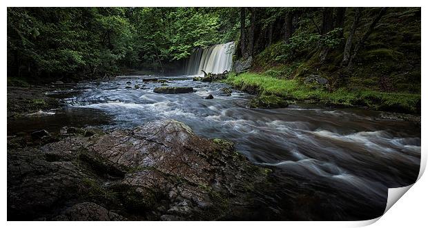  Sgwd Ddwli Uchaf waterfalls South Wales Print by Leighton Collins