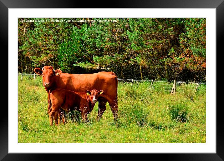  Mother and Child Framed Mounted Print by Gisela Scheffbuch